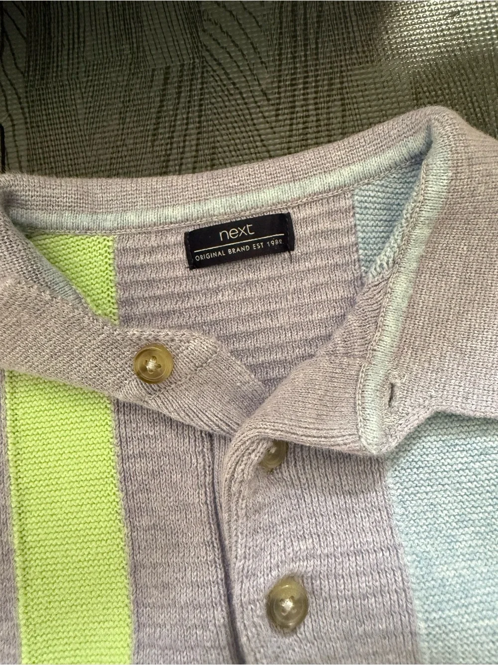 Next toddler multicolor knit polo short sleeve shirt